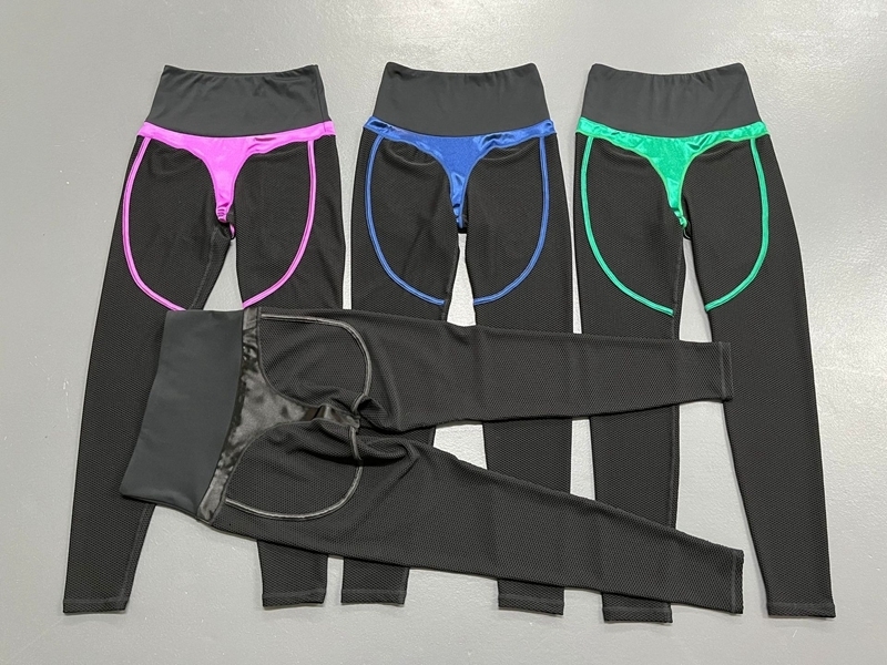 Yoga Outfit Sexy Mesh Leggings Sport Women Fitness Transparent Sports Tights Woman Pants Womens Gym Legging Femme Leggins Mujer 230130