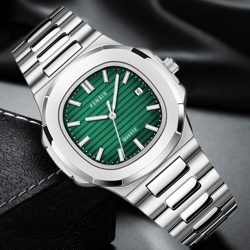 Wristwatches Nautilus Sport Men Watches Fashion High-grade Golden Steel Band Quartz Creative Wristwatch Male Gift Montre Homme Zegarek Meski 230130