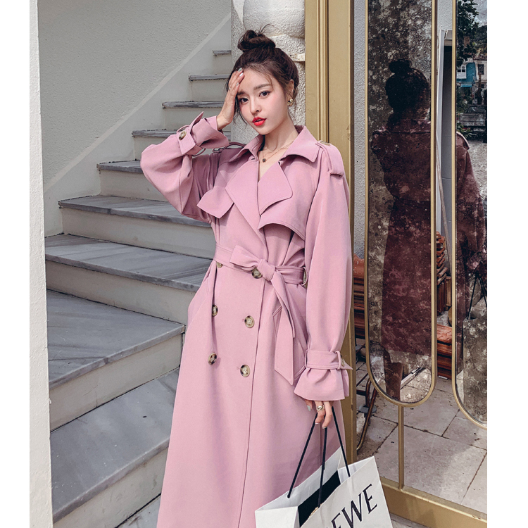 Women's Trench Coats Women Trench Coat Turn Down Collar Loose Style Women Long Trench Femme Women Oversized Coat Casaco Abrigo Streetwear 230130