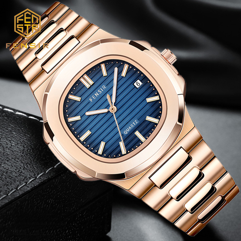 Wristwatches Nautilus Sport Men Watches Fashion High-grade Golden Steel Band Quartz Creative Wristwatch Male Gift Montre Homme Zegarek Meski 230130
