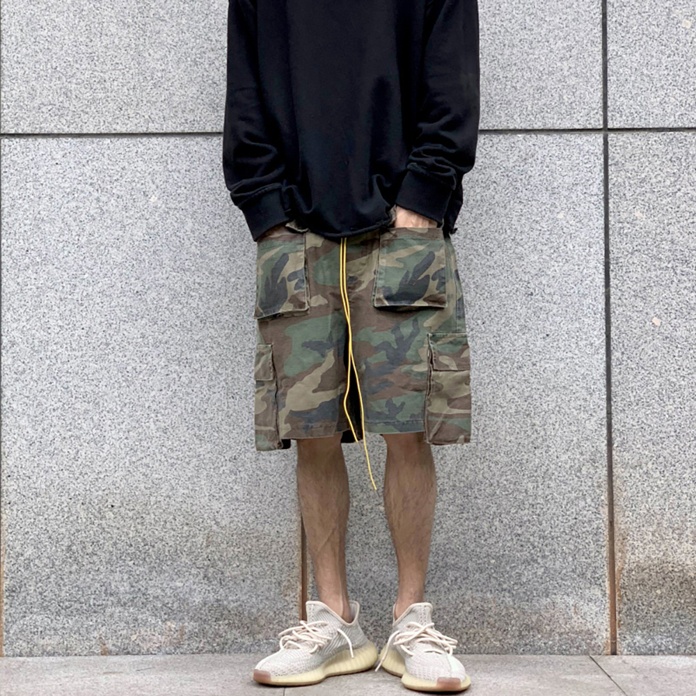 Men's Shorts Vintage Camouflage Cargo Mens Threedimensional Tailoring Pocket Army Hip Hop Streetwear Allmatch Casual 230130