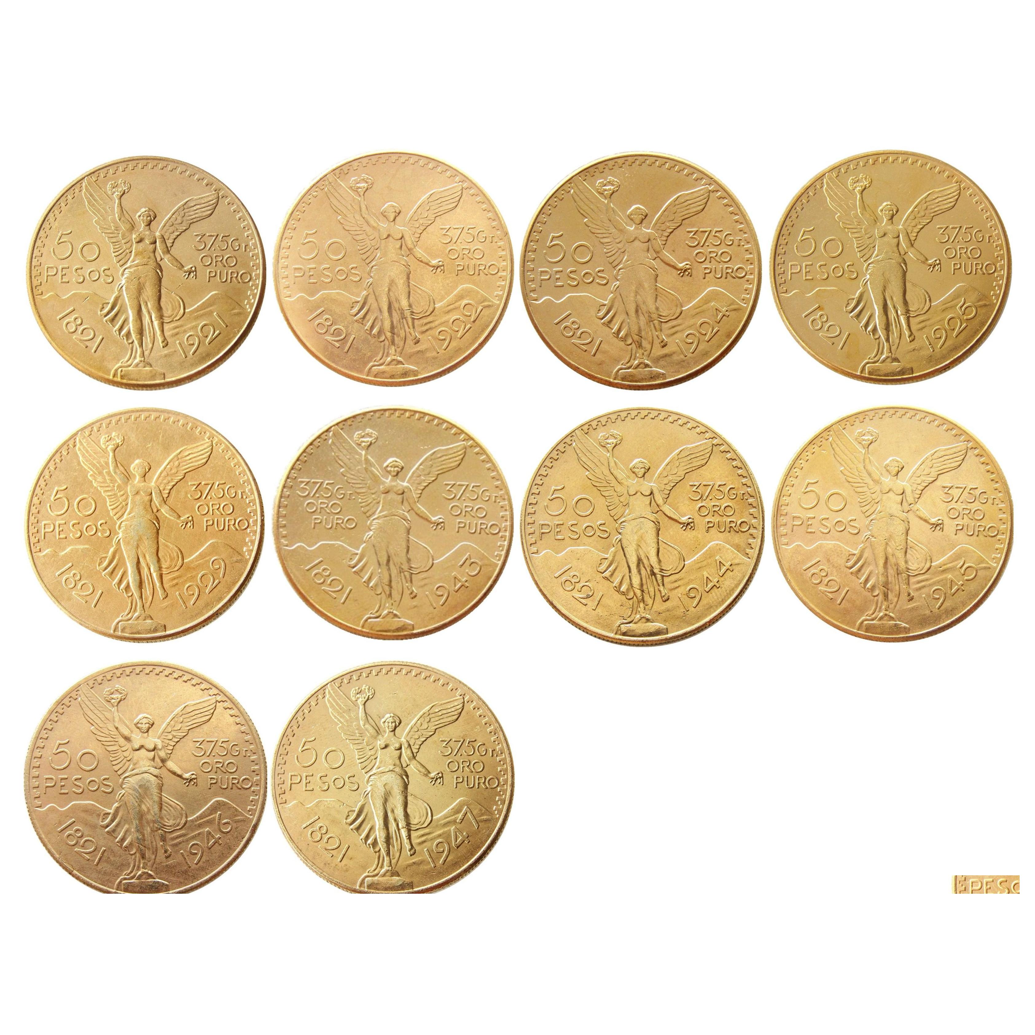 Arts And Crafts High Quality 19211947 10Pcs Mexico Gold 50 Peso Coin Copy Drop Delivery Home Garden Dhrtf
Arts And Crafts High Quality 19211947 10Pcs Mexico Gold 50 Peso Coin Copy Drop Delivery Home Garden Dhrtf