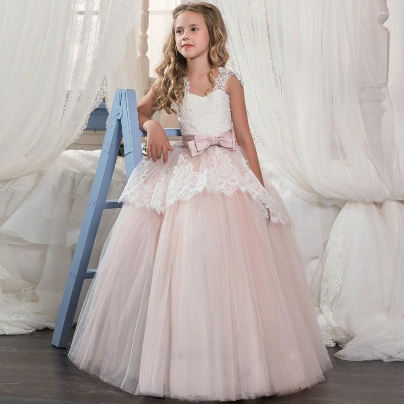 Girl Dresses Formal Pink Sash Lace Flower Kids First Communion Cap Sleeve For Party Wedding Princess Ball Gown, All ivory
Girl Dresses Formal Pink Sash Lace Flower Kids First Communion Cap Sleeve For Party Wedding Princess Ball Gown, All ivory