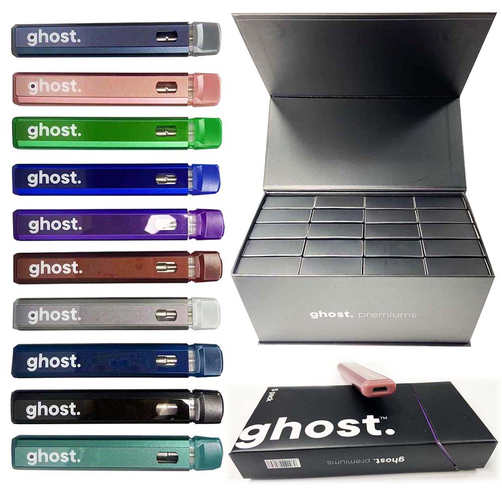 New Version Ghost Disposable Vape Pens E cigarettes 280mAh rechargeable battery 1.0ml empty cartridges vaporizer carts with packaging 10 strains
New Version Ghost Disposable Vape Pens E cigarettes 280mAh rechargeable battery 1.0ml empty cartridges vaporizer carts with packaging 10 strains