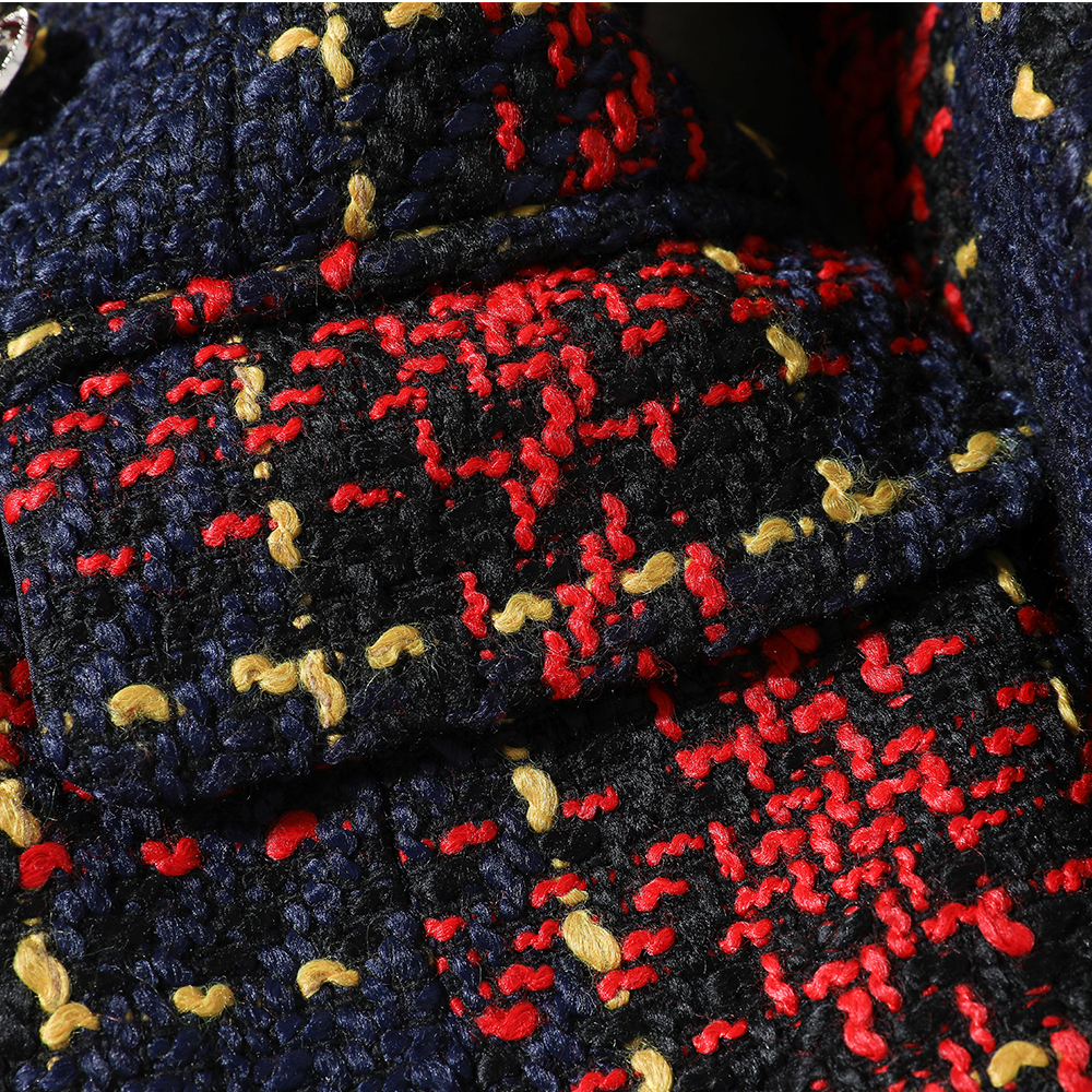 Womens Suits Blazers High Quality Thick Winter Blazer Women Fashion Ladies Red Blue Plaid Coat Female Slim Casual Single Breasted Jacket 230130