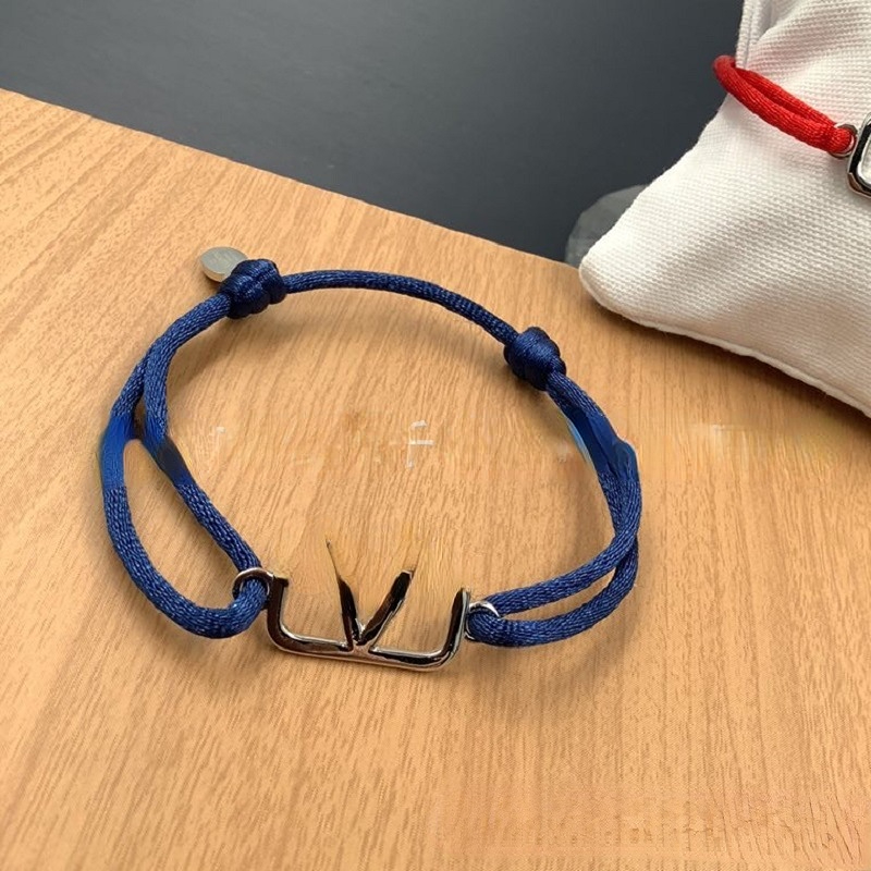 Designer New Style Glyph Bracelet Wrist Chain Simple Personality Classic European and American Red and Blue Rope