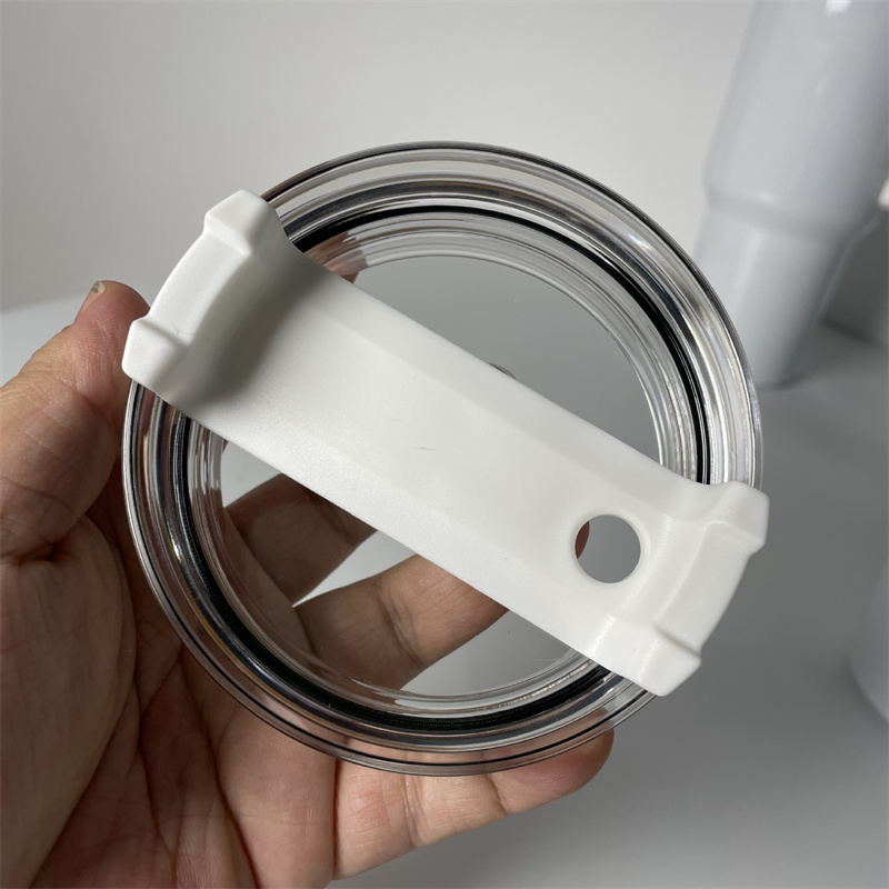 Sublimation 40oz Reusable tumbler with colorful Handle Leak proof Lid stainless steel cup Insulated Travel cup Coffee Mug HANDLE can remove before sub