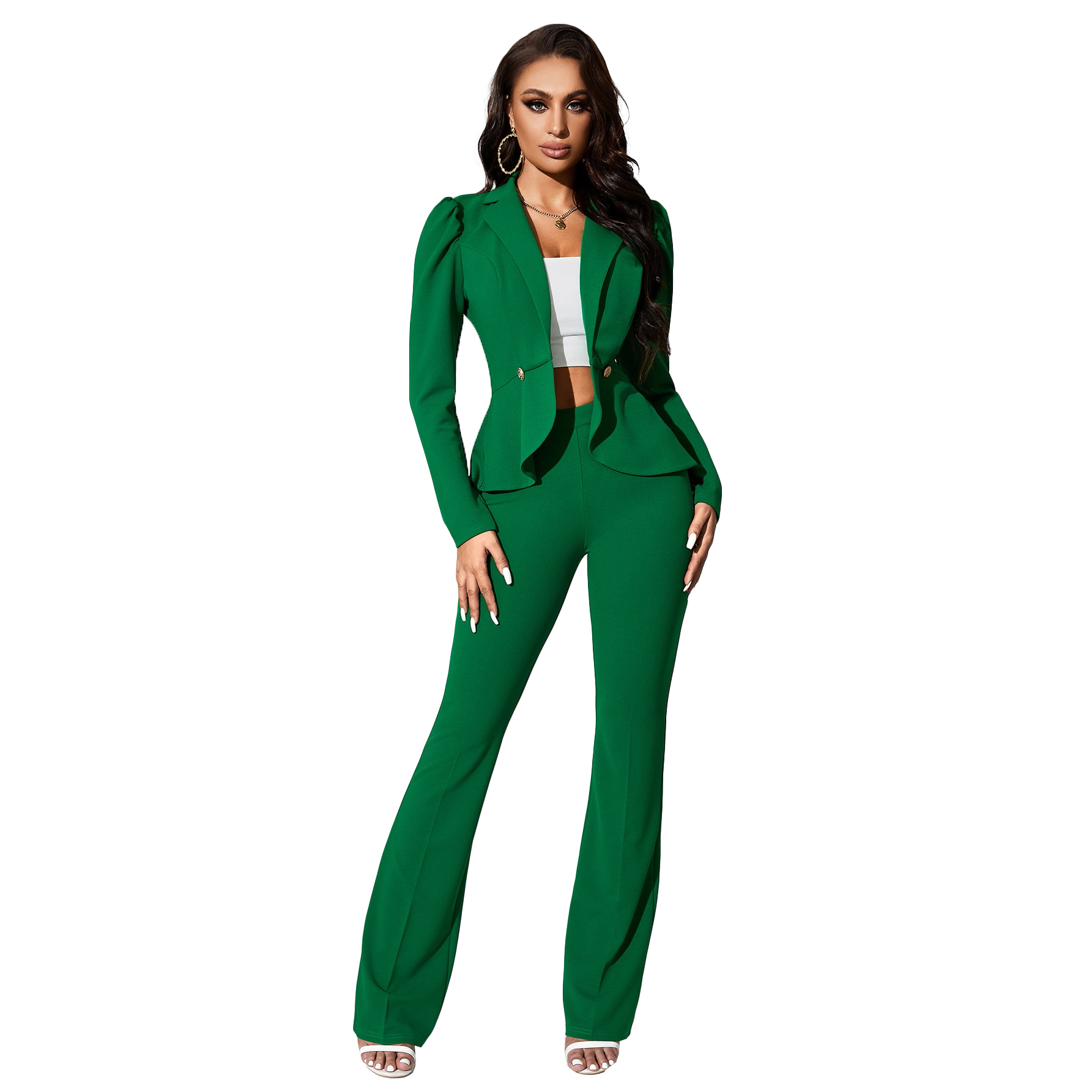 Spring Designer Women Pants Suits Slim Fit Celebrity Green Mother of the Bride Wear Evening Party Wedding Formal 2 Pieces