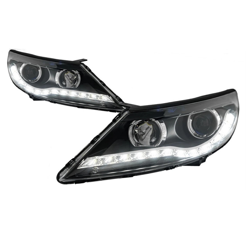 Head Lights LED Style Replacement DRL Daytime lights For KIA Sportage R 2010-2014 Turn Signal Headlights