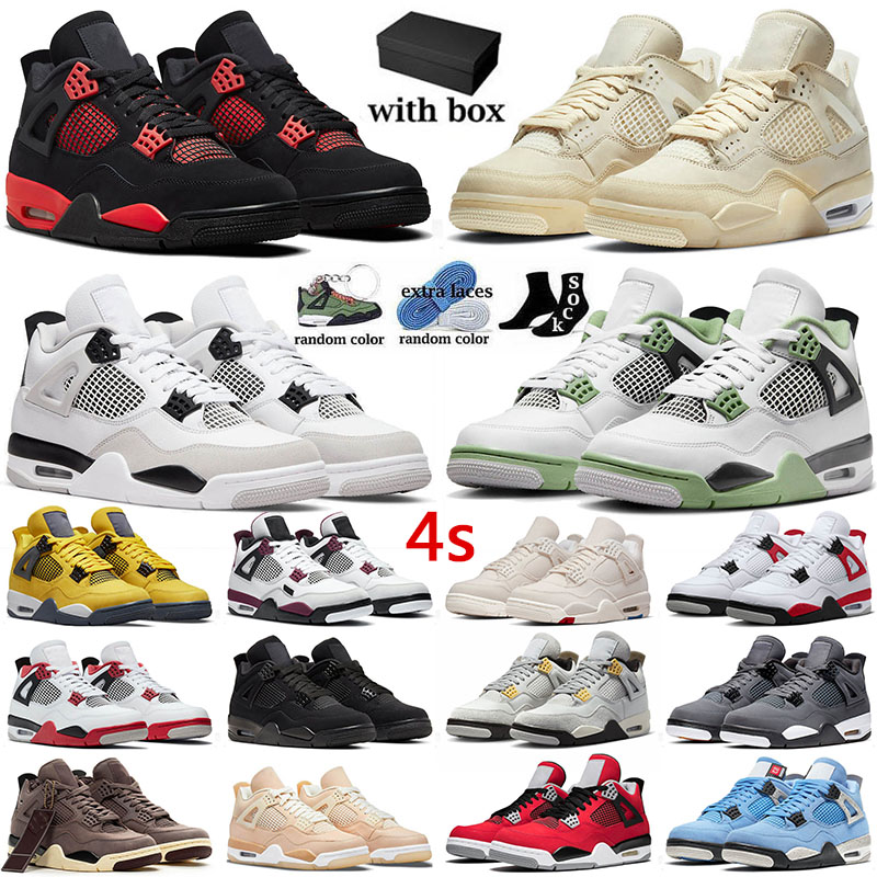 Box With 4 Basketball Shoes for men women Off Sail Red Thunder Military Black Seafoam Jumpman 4s Bred Kaws Grey IV mens sports trainers sneakers 36-47, D48 36-47 mushroom
Box With 4 Basketball Shoes for men women Off Sail Red Thunder Military Black Seafoam Jumpman 4s Bred Kaws Grey IV mens sports trainers sneakers 36-47, D48 36-47 mushroom