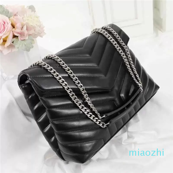 Fashion Designer Bags Women's Chain Real Leather Black Leather Large-Capacity Shoulder Bag High Quality Quilted Messenger Handbags
Fashion Designer Bags Women's Chain Real Leather Black Leather Large-Capacity Shoulder Bag High Quality Quilted Messenger Handbags