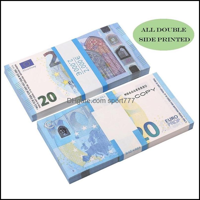 Novelty Items Prop Money Fl Print 2 Sided One Stack Us Dollar Eu Bills For Movies April Fool Day Kids Drop Delivery Home Garden Dhpkg 61f