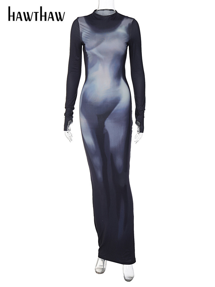 Casual Dresses Hawthaw Women Long Sleeve Party Club Bodycon Streetwear Fall Dress Autumn Clothes Wholesale Items For Business 230130