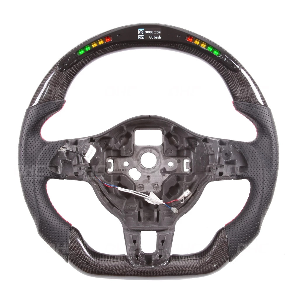 Custom Steering Wheels LED Performance Wheel Carbon Fiber for MK6 GTI GLI R Line (DSG)