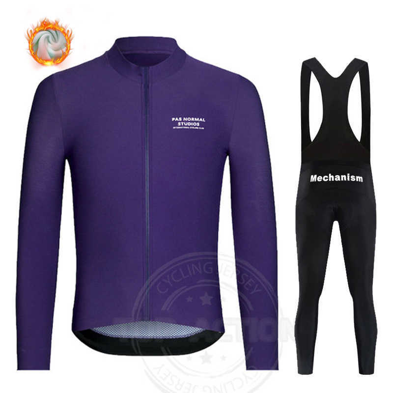 Jersey Sets PAS NORMAL STUDIOS 2023 winter men's warm fleece PNS Cycling clothing comfortabd-resistant shirt trousers suit jersey NEW Z230130 - view 3