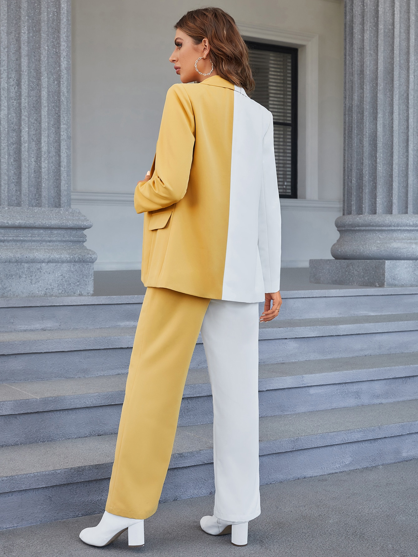 Spring Designer Women Pants Suits Color Matching Celebrity Mother of the Bride Wear Evening Party Wedding Formal 2 Pieces