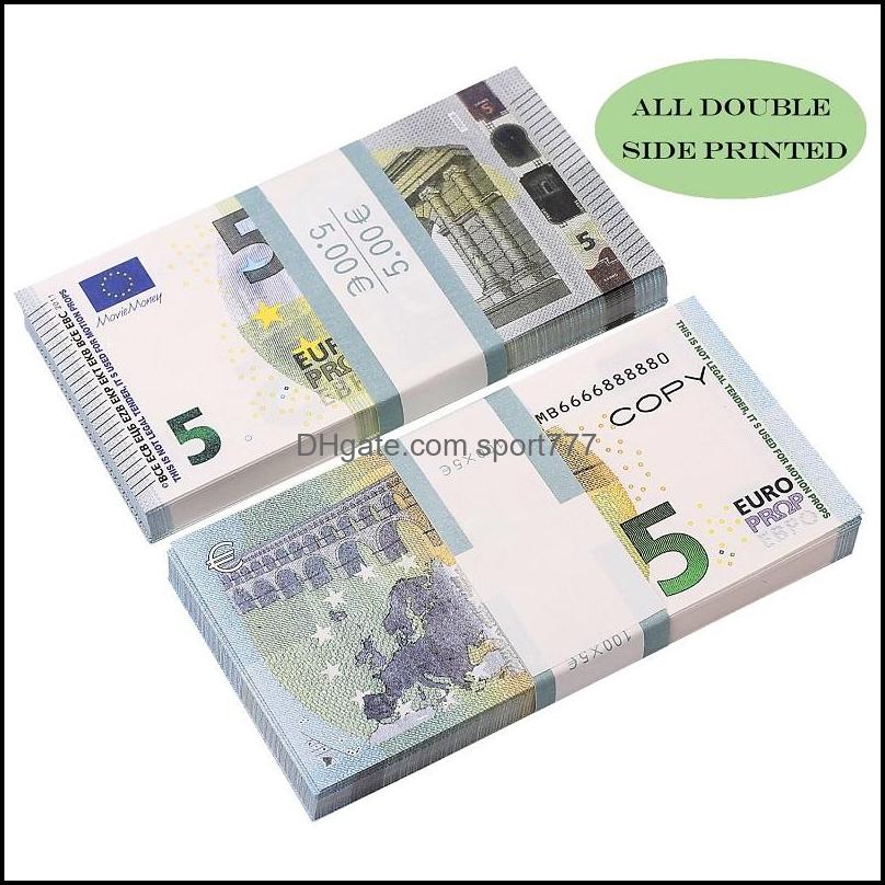 Novelty Items Prop Money Fl Print 2 Sided One Stack Us Dollar Eu Bills For Movies April Fool Day Kids Drop Delivery Home Garden Dhpkg 61f