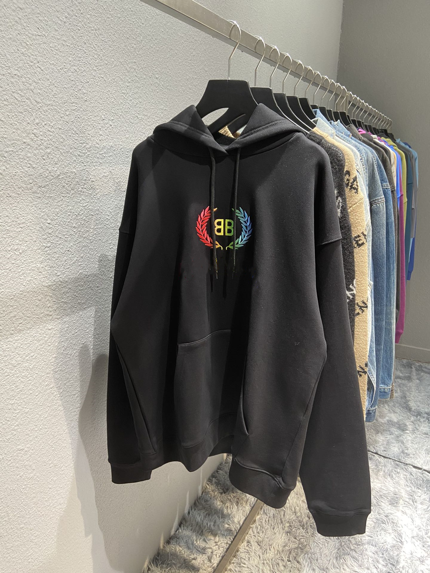Autumn and winter wheat ears BBLOGO standard pullover hoodie loose and versatile terry men's and women's same sweater, Multi
Autumn and winter wheat ears BBLOGO standard pullover hoodie loose and versatile terry men's and women's same sweater, Multi