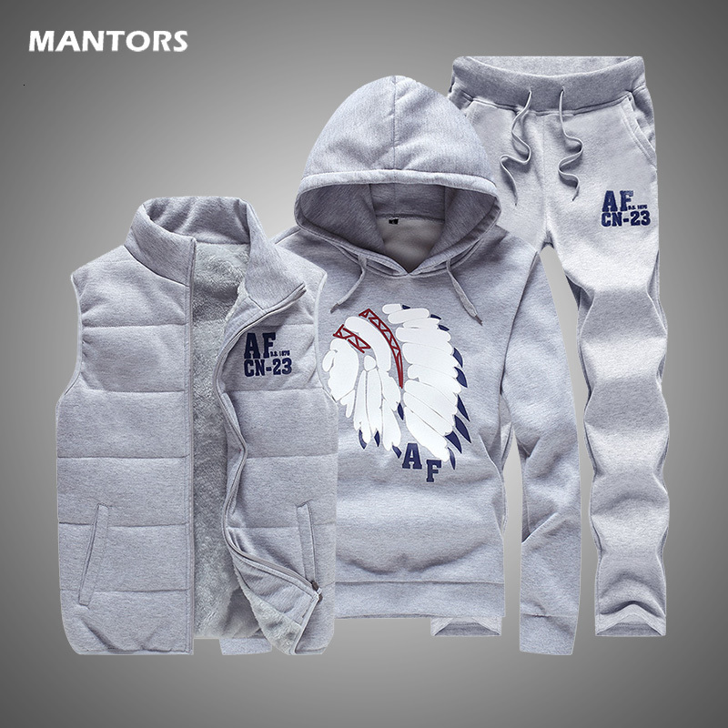 Men's Tracksuits 3PCS Vest Suit Men Tracksuit Autumn Winter Mens Set Fleece VestHoodiePants Streetwear Fashion Casual Track Suit Men Clothing 230130, D121blue
Men's Tracksuits 3PCS Vest Suit Men Tracksuit Autumn Winter Mens Set Fleece VestHoodiePants Streetwear Fashion Casual Track Suit Men Clothing 230130, D121blue