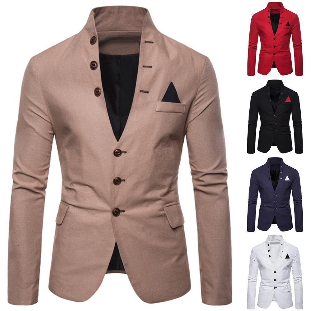 Men's Suits Blazers Men Sl-im Fits Social Blazer Summer Autumn Fashion Solid Wedding Dress Jacket Men Casual Business Male Suit Jacket Blazer Gen