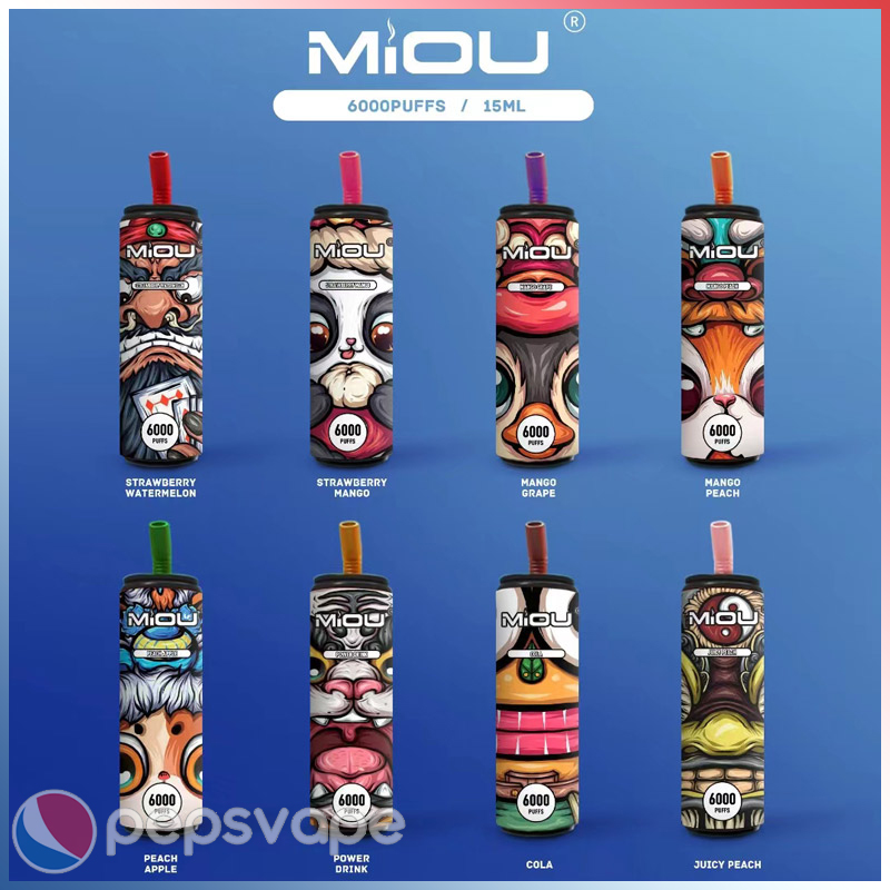 MIOU 6000 Original Disposable E Cigarettes Puff 6k Puffs Vape pen With 15ml Pre-filled 650mAh Rechargeable 1.0mesh coil TYPE-C vapes
MIOU 6000 Original Disposable E Cigarettes Puff 6k Puffs Vape pen With 15ml Pre-filled 650mAh Rechargeable 1.0mesh coil TYPE-C vapes