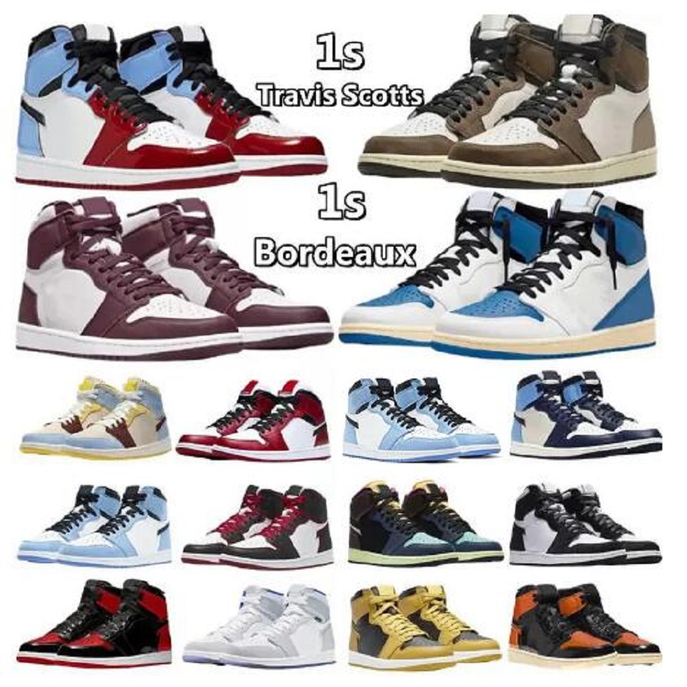 Jumpman 1 basketball shoes OG High 1S UNC Patent Leather Hyper Royal Mocha Homage To University Blue Sport Designer sneakers Trainers, Color 27
Jumpman 1 basketball shoes OG High 1S UNC Patent Leather Hyper Royal Mocha Homage To University Blue Sport Designer sneakers Trainers, Color 27