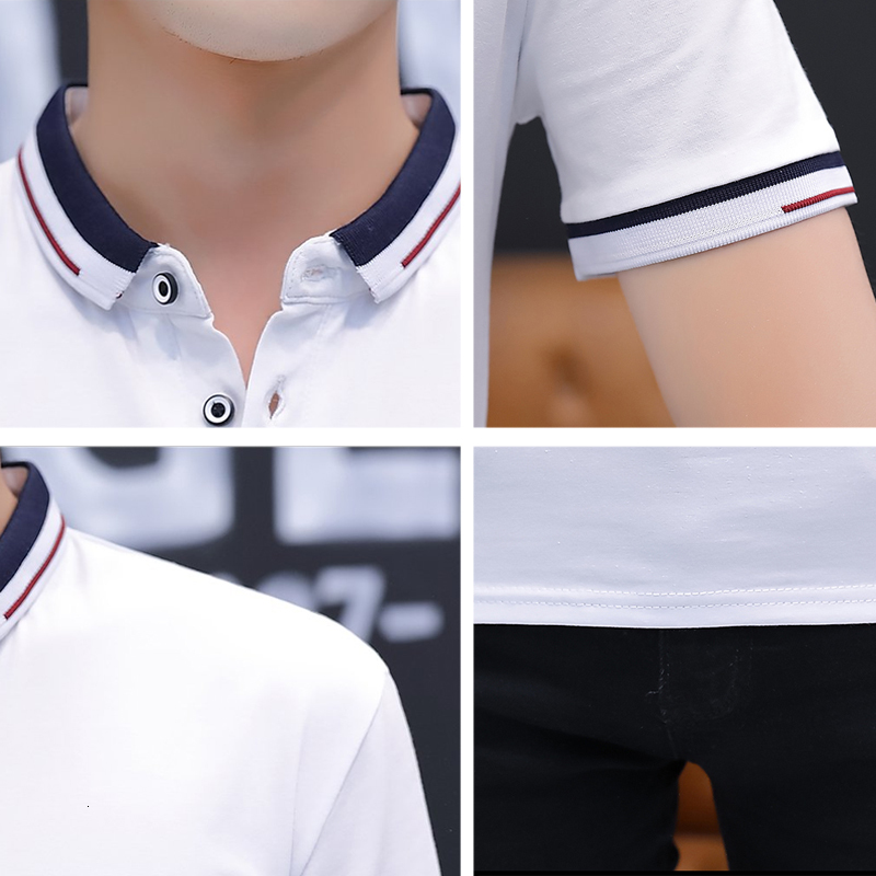 Men's Polos BROWON summer casual polo shirt men short sleeve turn down collar slim fit sold color polo shirt for men plus size 230130