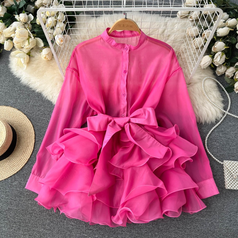Vintage Blusas Women Blouses Mujer De Moda Stand Neck Solid Color Long Sleeve Blouses Single-breasted Bandage Bowknot Ruffles Shirts 2023, Same as picture
Vintage Blusas Women Blouses Mujer De Moda Stand Neck Solid Color Long Sleeve Blouses Single-breasted Bandage Bowknot Ruffles Shirts 2023, Same as picture