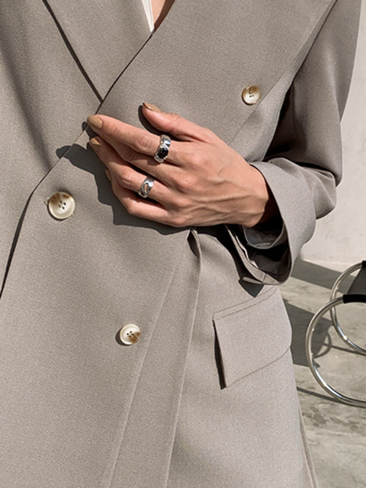 Women's Trench Coats DEAT Fashion Women's Trench Coat Laple Loose Patchwork Single Button Long Sleeve Windbreaker Female Autumn 17A2732 2301