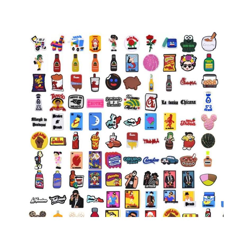 Shoe Parts Accessories Wholesale Mexican Style Pvc Shoes Charms For Croc Diy Gifts Wristband Buckle Drop Delivery Dhqfh
Shoe Parts Accessories Wholesale Mexican Style Pvc Shoes Charms For Croc Diy Gifts Wristband Buckle Drop Delivery Dhqfh