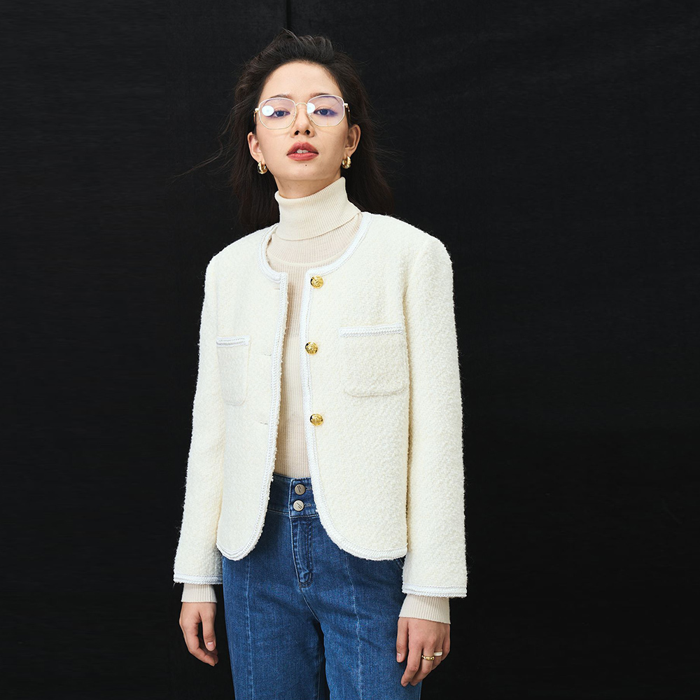 Women's Jackets Fashion High Quality Tweed Jackets Women Elegant Coats Spring Autumn Business Clothes Roupas Femininas 230130