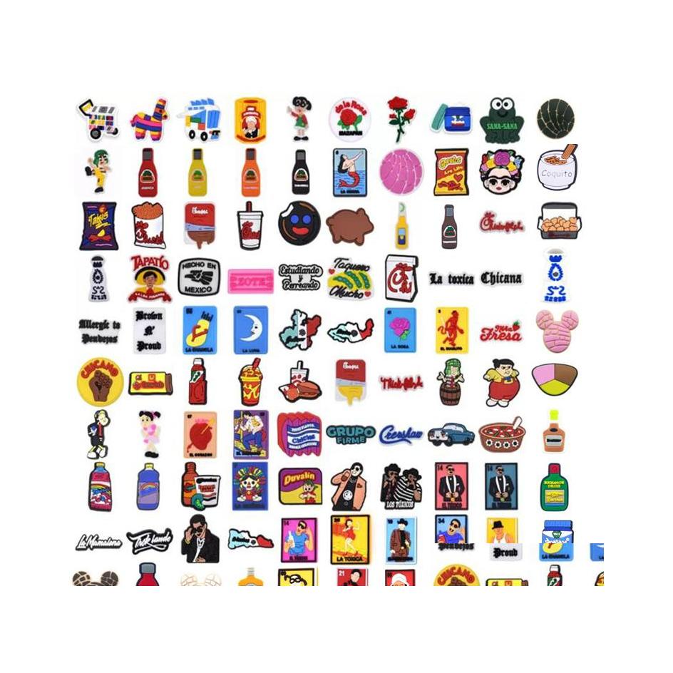 Shoe Parts Accessories Wholesale Mexican Croc Pvc Charms Custom Shoes Decorations For Clog Drop Delivery Dh0Y6
Shoe Parts Accessories Wholesale Mexican Croc Pvc Charms Custom Shoes Decorations For Clog Drop Delivery Dh0Y6
