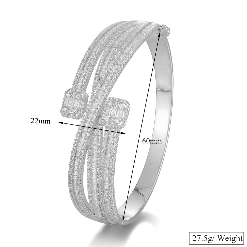 Bangle GODKI Maxi Size Crossover 3 colors Bracelet For Women Wedding Party Zircon Crystal Engagement DUBAI Bridal Jewelry Gifts 230130