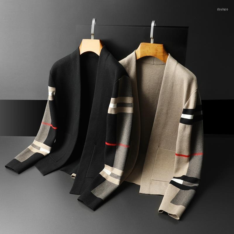 Men's Sweaters European And American Spring Autumn Men's Classic Plaid Knitted Cardigan Sweater Casual Large Long Sleeve Jacket, Black
Men's Sweaters European And American Spring Autumn Men's Classic Plaid Knitted Cardigan Sweater Casual Large Long Sleeve Jacket, Black