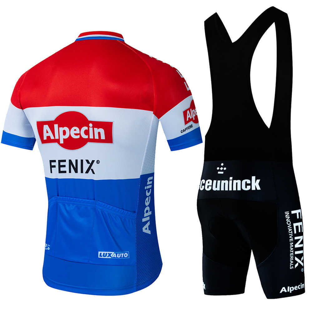 Jersey Sets 2023 ALPECIN Men Cycling Set Bike Clothing Breathable Anti-UV Bicycle Suits Wear Bib Short Sleeve JerseyClothes Z230130