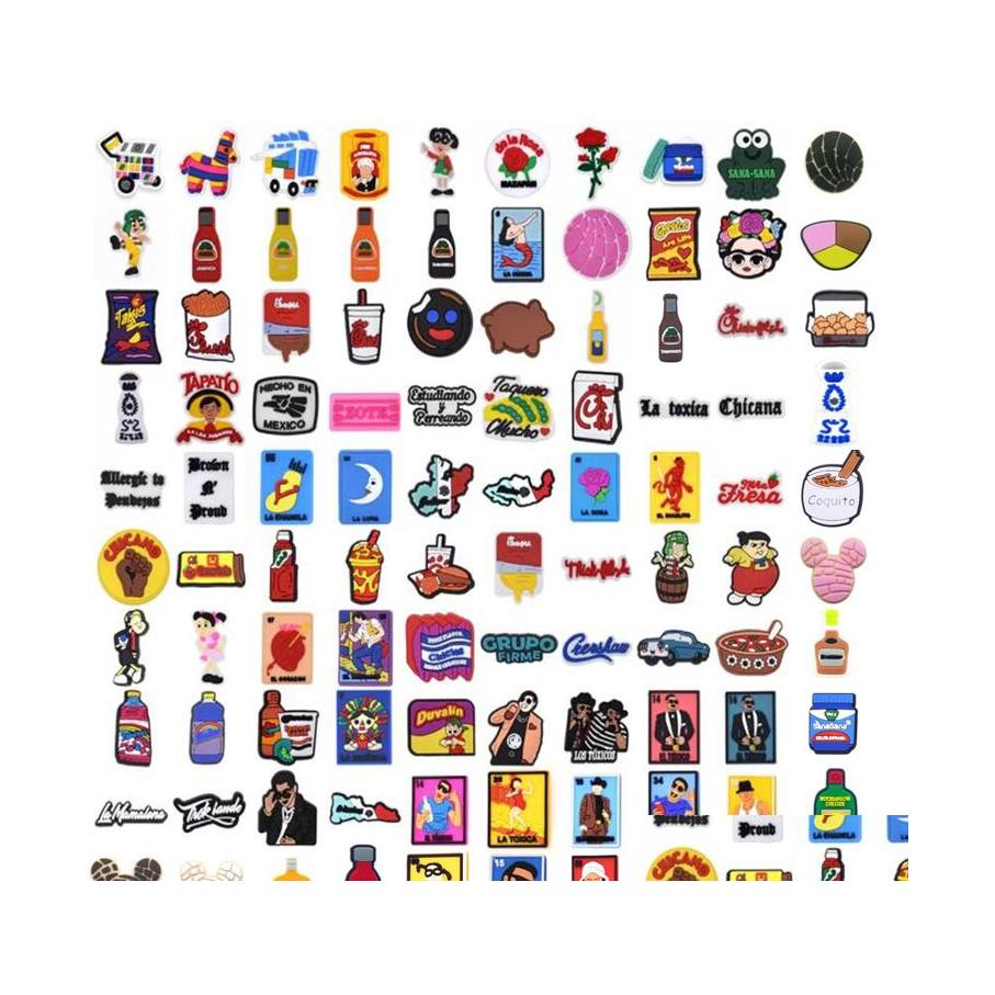 Shoe Parts Accessories Wholesale 100 Styles Mexican Random Different Charms Fits For Clog Shoes Decorations Bracelet Party Favor D Dhayi
Shoe Parts Accessories Wholesale 100 Styles Mexican Random Different Charms Fits For Clog Shoes Decorations Bracelet Party Favor D Dhayi
