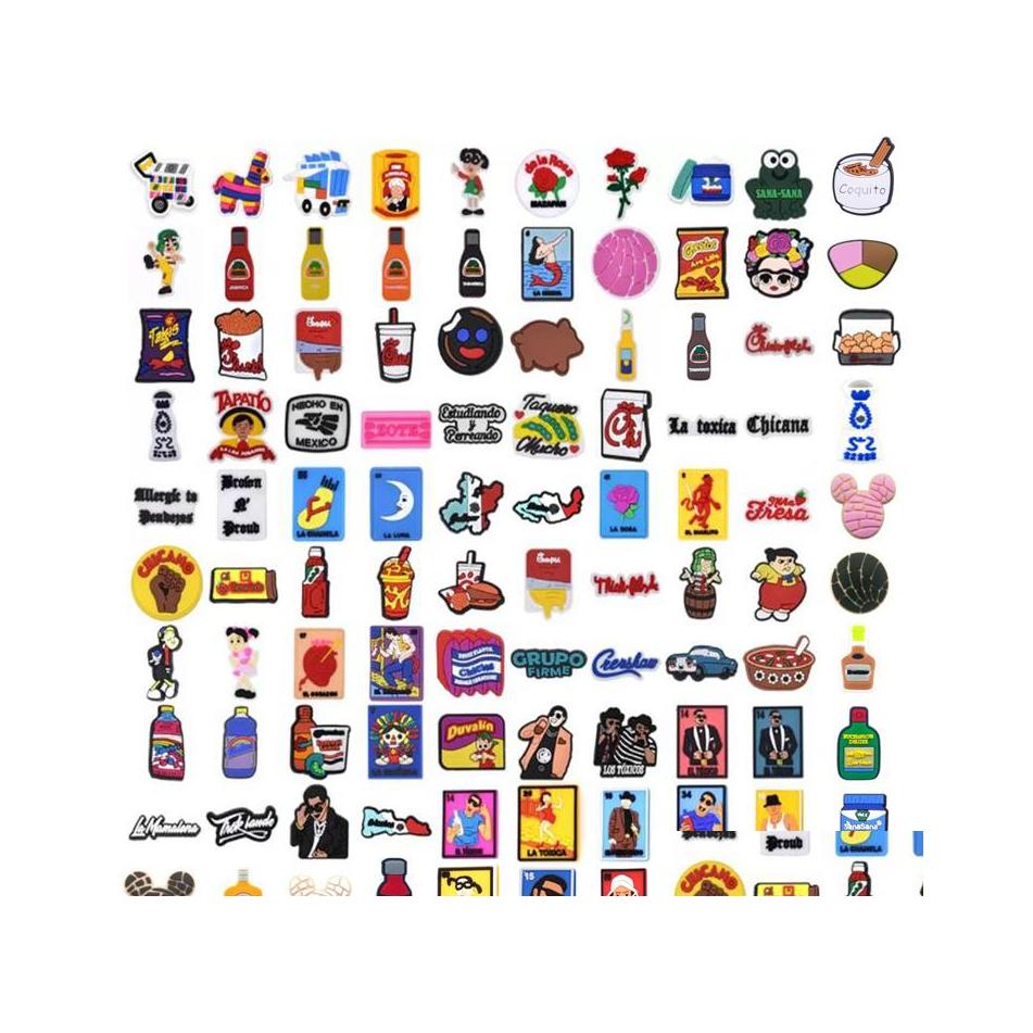 Shoe Parts Accessories Wholesale Pvc Charms Custom Mexican Croc Shoes Decorations Buckle Soft Rubber Shoecharms Drop Delivery Dhzuv
Shoe Parts Accessories Wholesale Pvc Charms Custom Mexican Croc Shoes Decorations Buckle Soft Rubber Shoecharms Drop Delivery Dhzuv