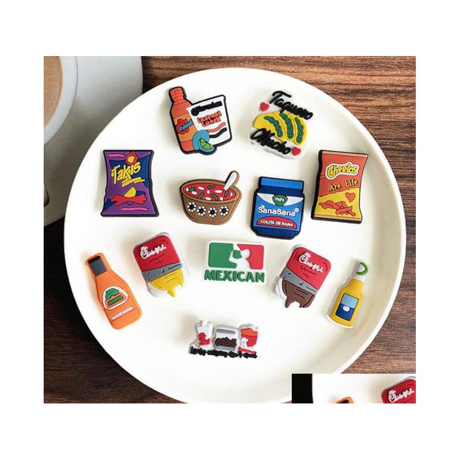 Shoe Parts Accessories Wholesale Mix Mexican Croc Charms Pvc Soft Rubber Shoecharms Buckle Fashion Cartoon Food Clog Charm Drop De Dh3Ii
Shoe Parts Accessories Wholesale Mix Mexican Croc Charms Pvc Soft Rubber Shoecharms Buckle Fashion Cartoon Food Clog Charm Drop De Dh3Ii