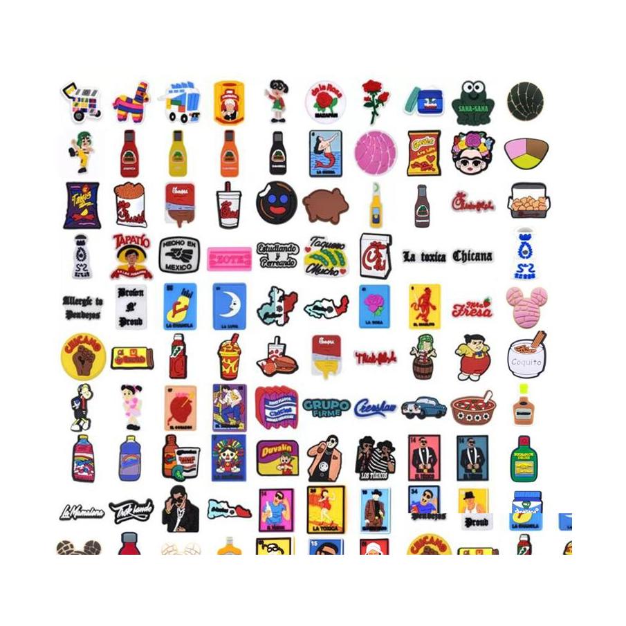 Shoe Parts Accessories Amazon Top Seller 100 Pcs Random Mexican Style Pvc Soft Croc Charms For Bracelet Wristband Party Gifts Drop Dh5Js
Shoe Parts Accessories Amazon Top Seller 100 Pcs Random Mexican Style Pvc Soft Croc Charms For Bracelet Wristband Party Gifts Drop Dh5Js