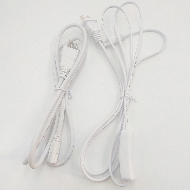 T5 T8 LED Wire Connector On/Off Switch Power Cord with Extension Cords for Integrated Tube Light 2/3 Prong US Plug 1FT 2FT 3.3FT 4FT 5FT 6 FT 6.6FT 100 Pcs/Lot Crestech168