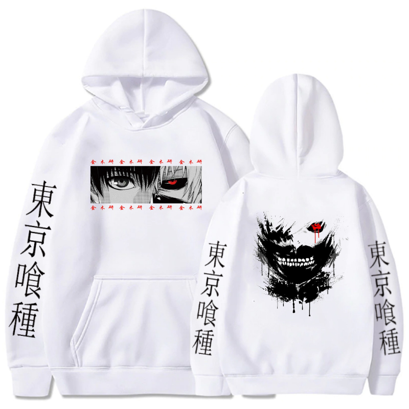Men's Hoodies Sweatshirts Anime Hoodie Tokyo Ghoul Kenaki Men Women Casual Loose Print Pullover Harajuku Streetwear Clothing 230130 - view 7