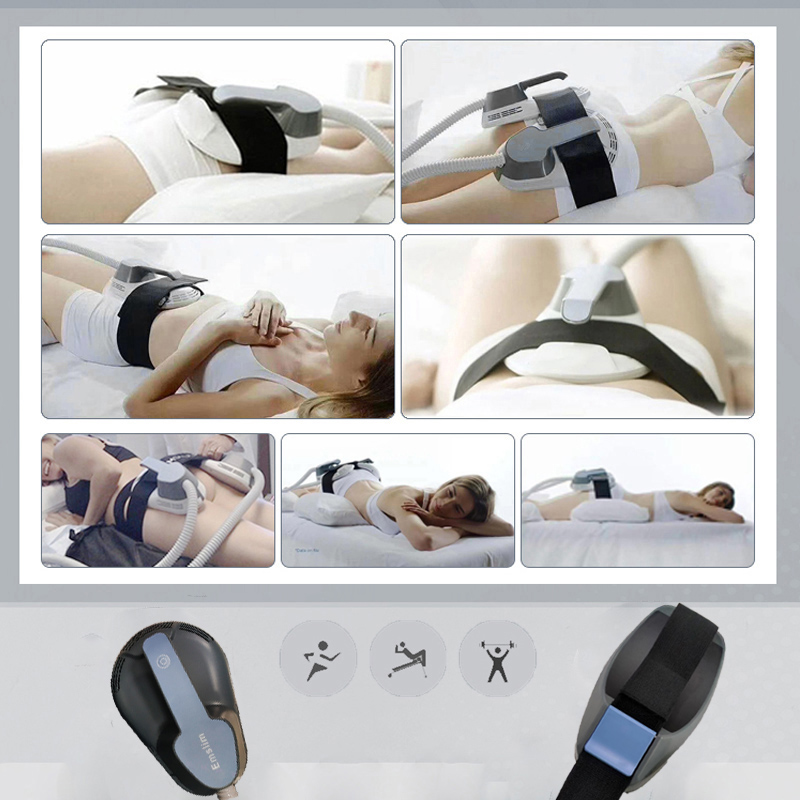 Portable emslim machines muscle stimulator ems slimming tesla sculpt body emt rf skin tighten machine 4 Handles