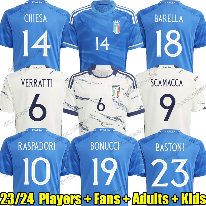 Italys soccer jerseys 2023 Italian jersey SCAMACCA IMMOBILE CHIESA football shirts RASPADORI JORGINHO BARELLA BASTONI VERRATTI Maglia italiana national team, 23-24 home
Italys soccer jerseys 2023 Italian jersey SCAMACCA IMMOBILE CHIESA football shirts RASPADORI JORGINHO BARELLA BASTONI VERRATTI Maglia italiana national team, 23-24 home