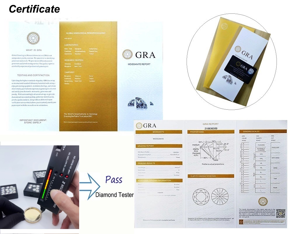 Pendant Necklaces Iced Out Pass Dia Tester Sterg Sier Necklace Vvs Moissanite Cuban k Chain