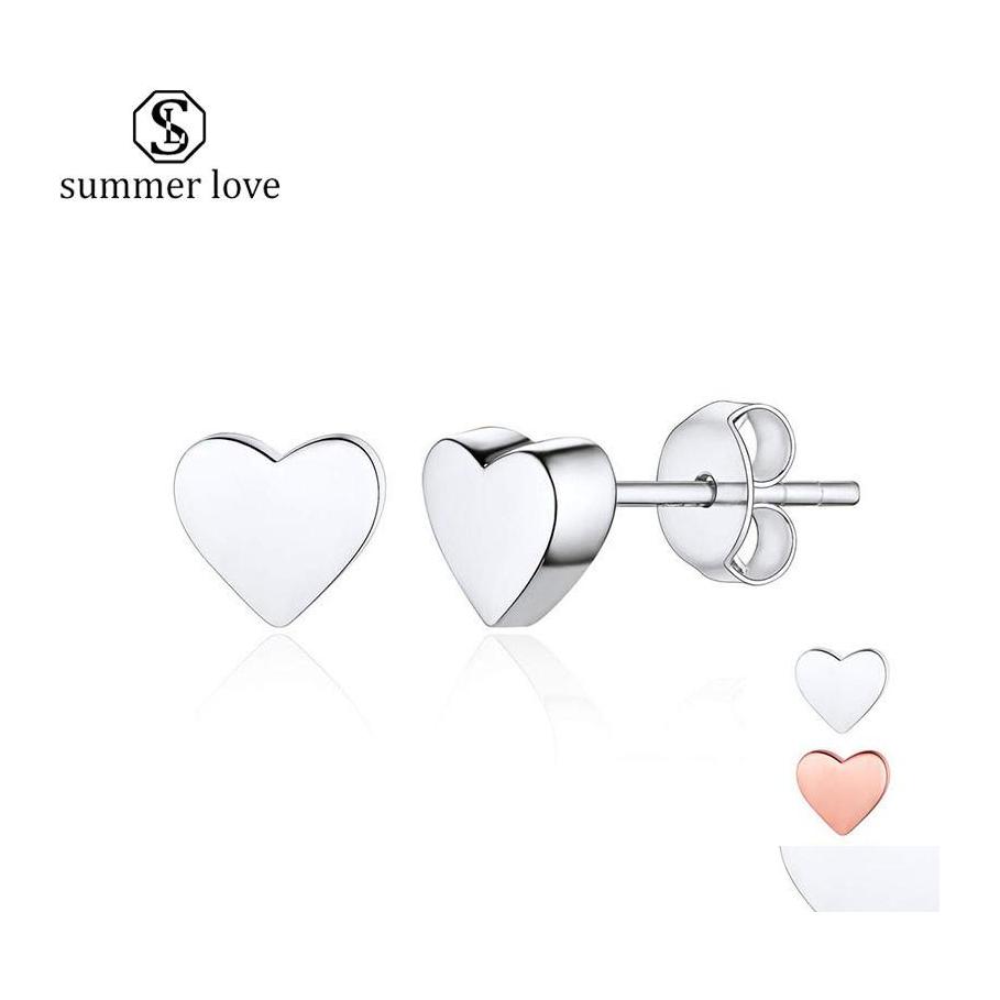 Stud Simple Stainless Steel Earrings Female Small Contracted Heart Cute Romantic Jewelry For Women Girls Giftz Drop Delivery Dhdo3
Stud Simple Stainless Steel Earrings Female Small Contracted Heart Cute Romantic Jewelry For Women Girls Giftz Drop Delivery Dhdo3