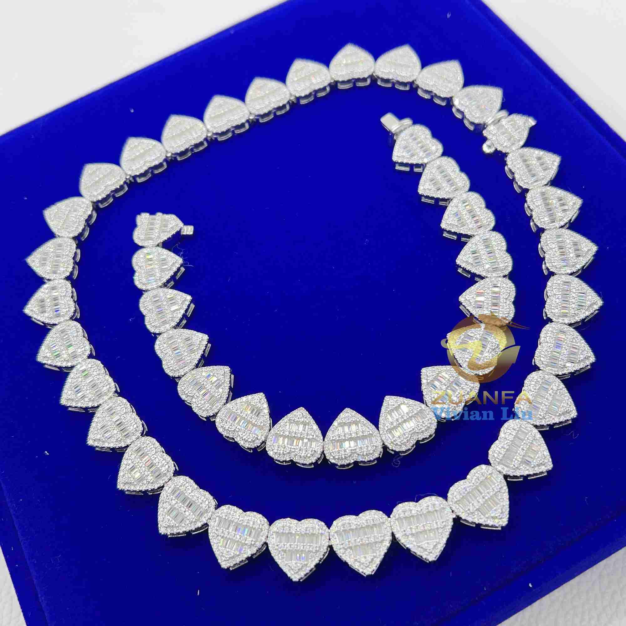 Women Necklace Fine Jewelry Silver 925 Iced Out Diamond Vvs Moissanite Hip Hop Chain