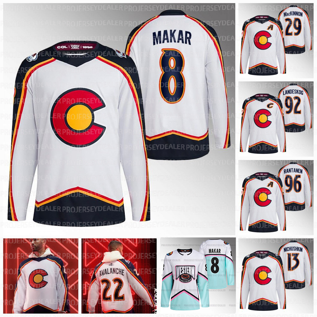 Colorado Cale Makar 2022-23 Reverse Retro Avalanche jersey Nathan MacKinnon Mikko Rantanen Gabriel Landeskog Darren Helm Lars Eller, 2021 away youth s-xl
Colorado Cale Makar 2022-23 Reverse Retro Avalanche jersey Nathan MacKinnon Mikko Rantanen Gabriel Landeskog Darren Helm Lars Eller, 2021 away youth s-xl