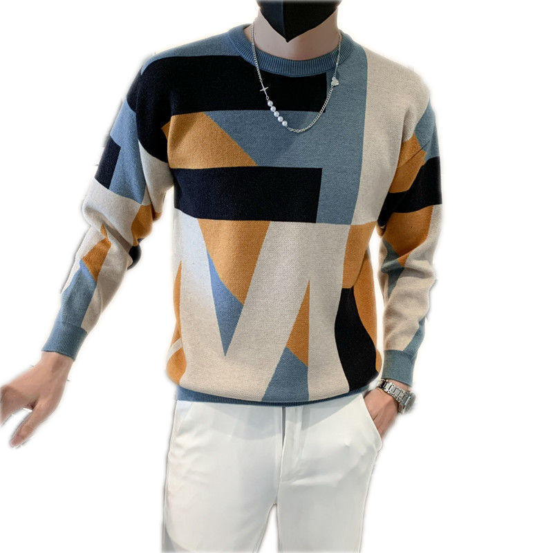 Men's TShirts Stylish Printed Spliced Loose Asymmetrical TShirt Clothing Autumn Oversized Casual Pullovers Korean Tee Shirt 230130