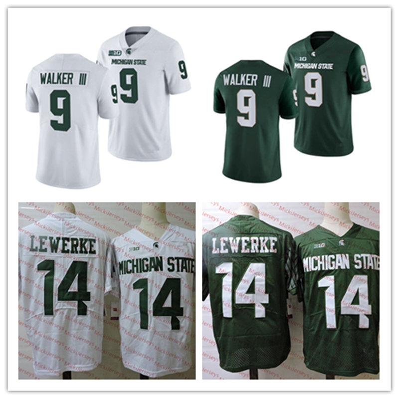 Stitched 9 Kenneth Walker III MSU football Jersey White Green 14 Brian Lewerke Jerseys
Stitched 9 Kenneth Walker III MSU football Jersey White Green 14 Brian Lewerke Jerseys