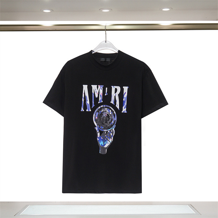 Mens designer T-shirt Spring Summer Color Sleeves Tees Vacation Short Sleeve Casual Letters Printing AMR Tops Size range S-3XL